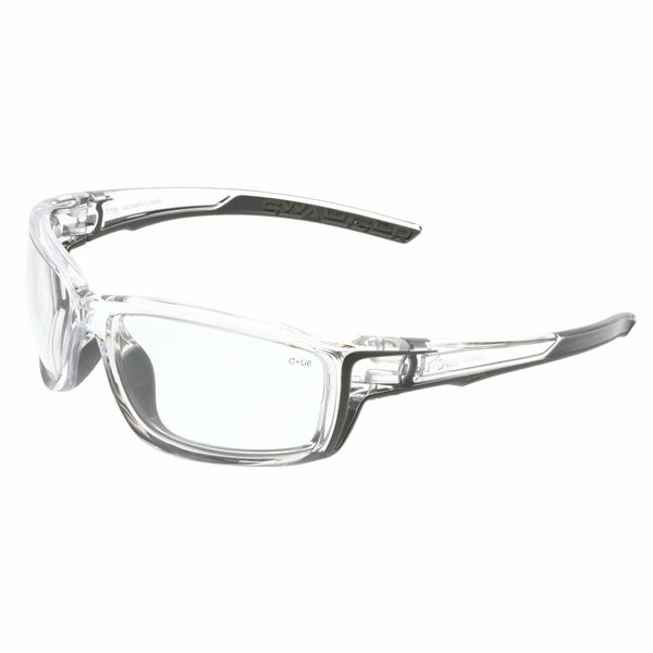 Mcr Safety Glasses, Swagger SR4 Clear Frame, Clear MAX6, 12PK SR410PF
